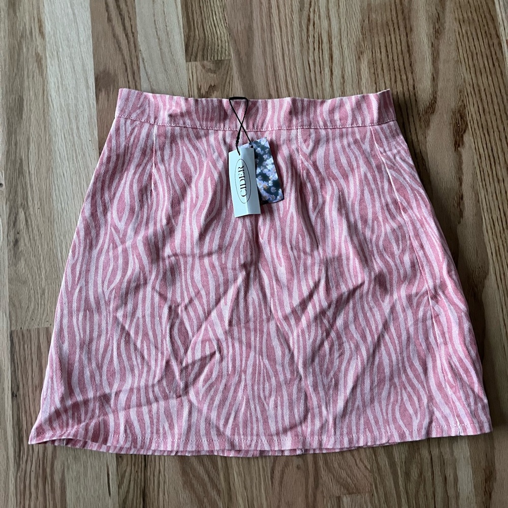 Pink Zebra Print Skirt